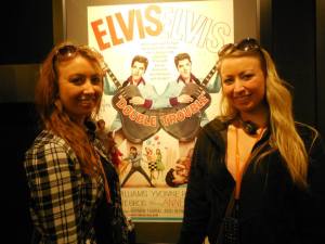 The movie poster for Elvis' Double Trouble movie